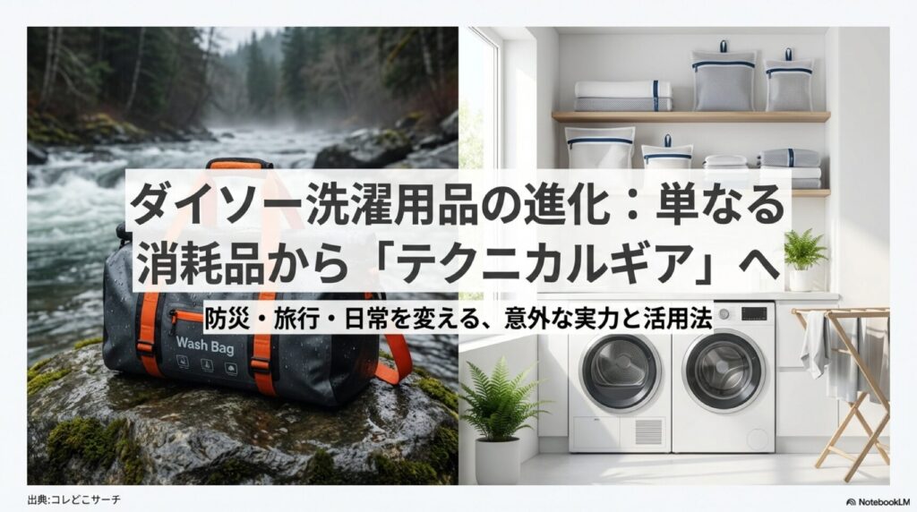 ダイソー洗濯用品の進化：防災・旅行・日常を変えるテクニカルギア