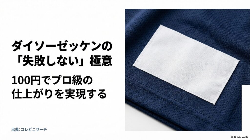 ダイソーのゼッケンをプロ級に仕上げる「失敗しない」極意のタイトルスライド