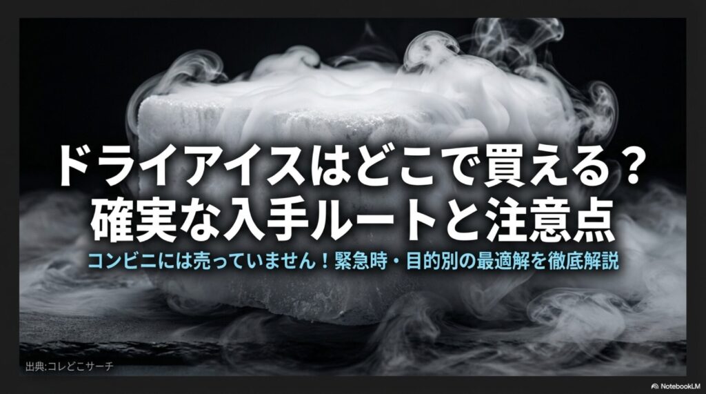 ドライアイスはどこで買える？確実な入手ルートと注意点をまとめた表紙画像