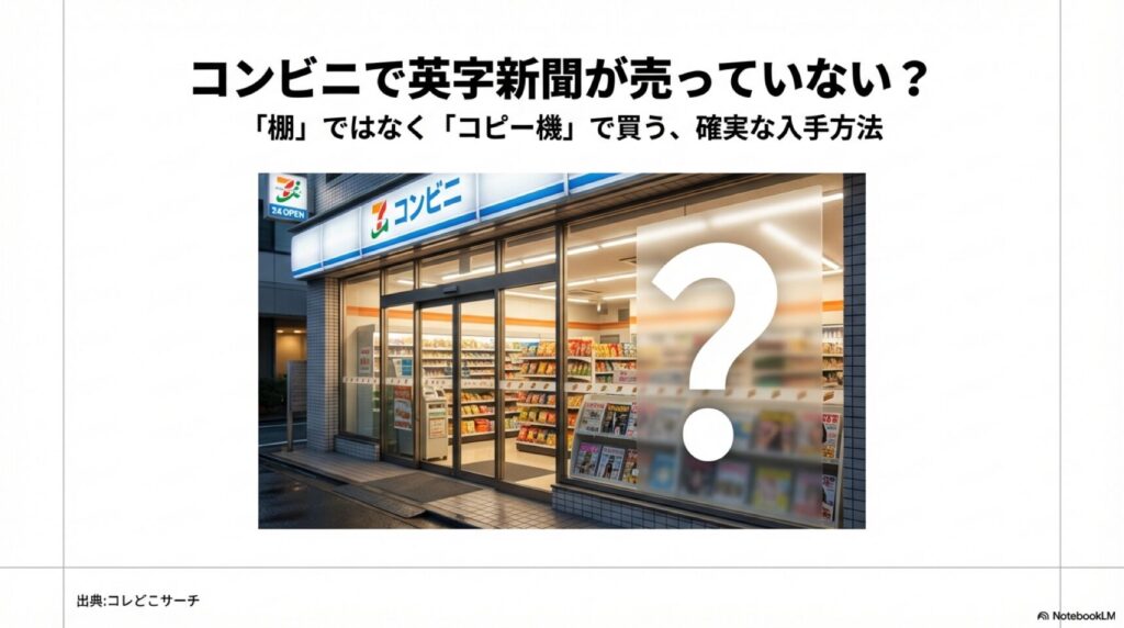 コンビニで英字新聞が売っていない時の確実な入手方法とマルチコピー機の活用