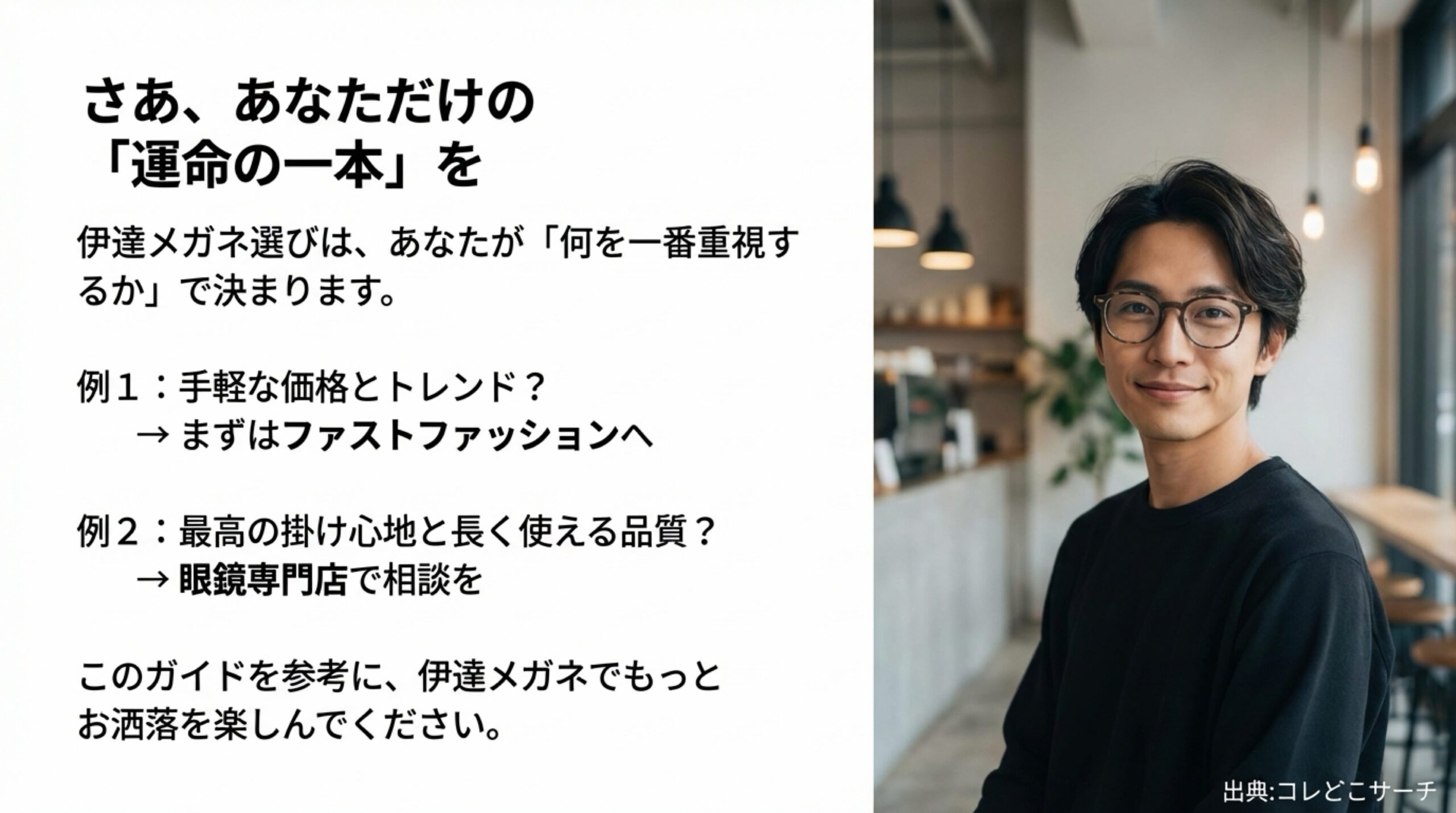 重視するポイント（価格、品質など）に合わせて最適な伊達メガネを選ぶための最終ガイド
