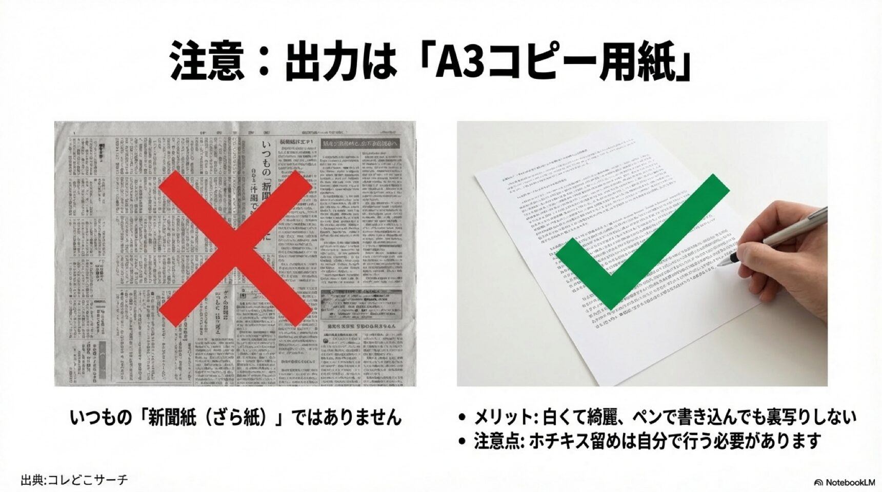 マルチコピー機で出力される英字新聞は通常の新聞紙ではなくA3コピー用紙である点に注意 マルチコピー機で出力される英字新聞は通常の新聞紙ではなくA3コピー用紙である点に注意