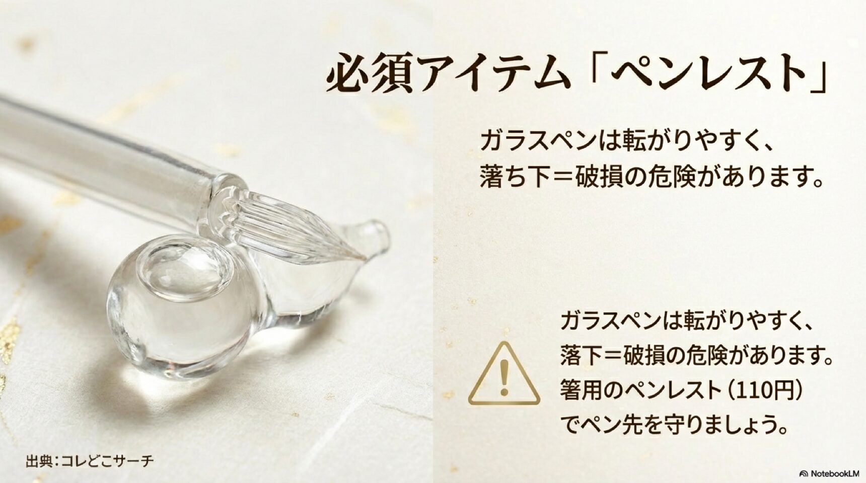 ガラスペン破損防止の必須アイテム 100均ペンレスト