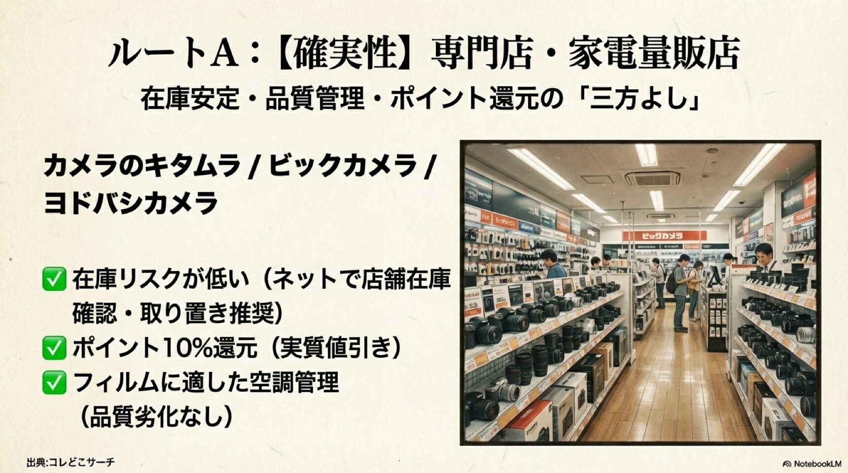 カメラ専門店や家電量販店で購入するメリット（在庫安定・ポイント還元・品質管理）