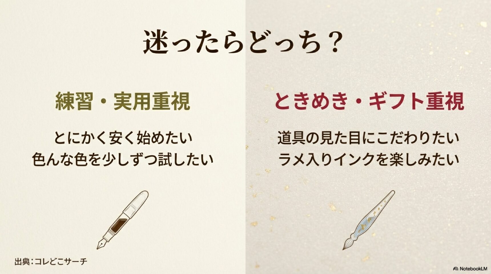 セリアとスリーピーどっちを選ぶ？練習用とギフト用の比較チャート